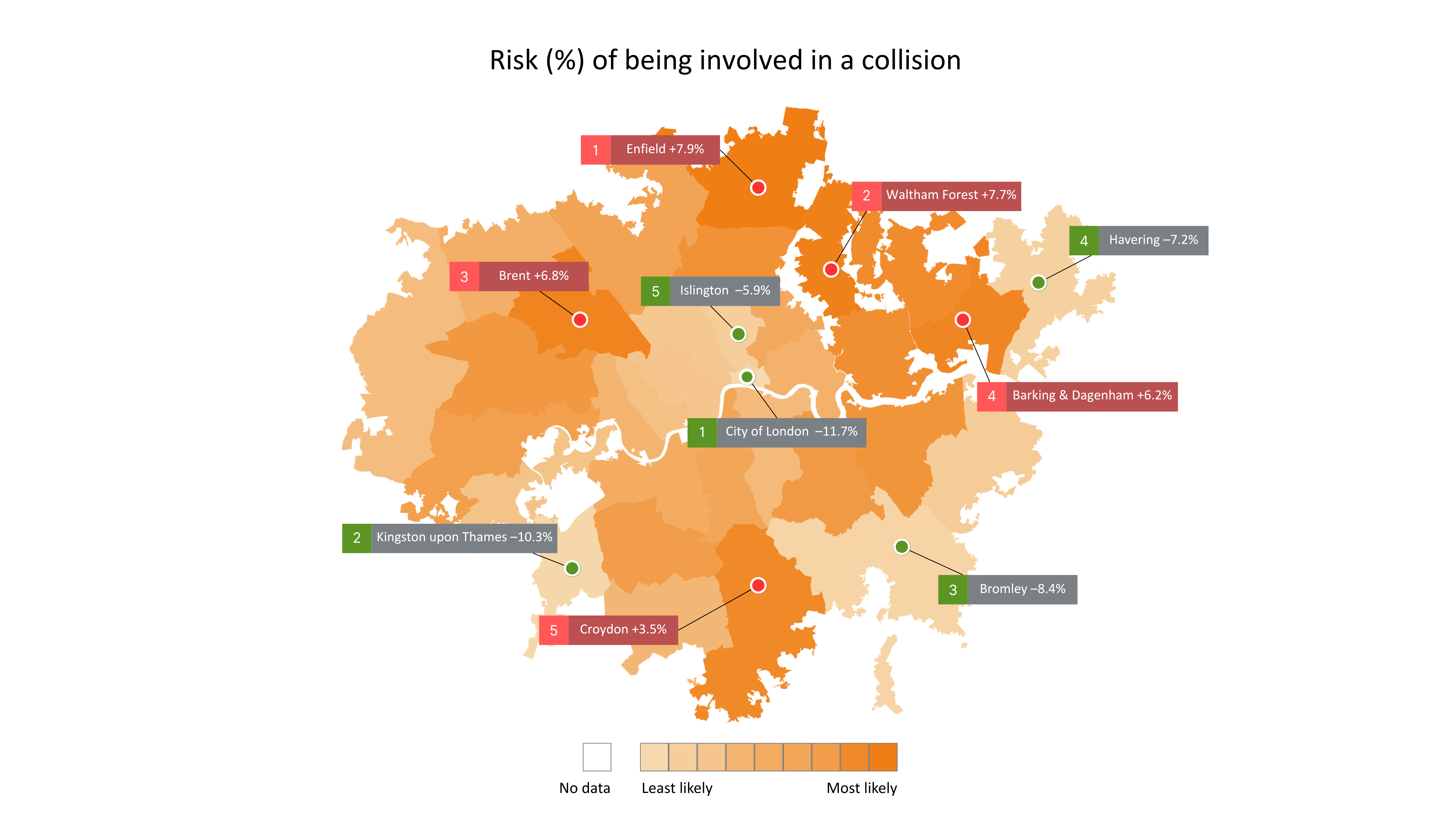 London’s most dangerous areas to drive in revealed